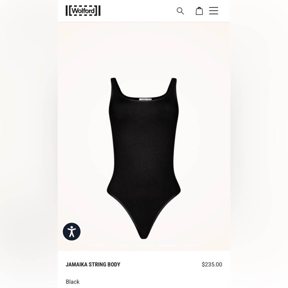 Wolford string body, size S, black